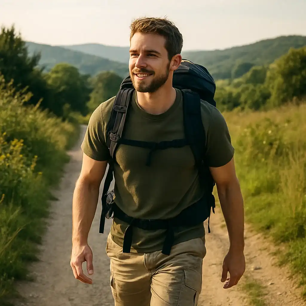 Man hiking